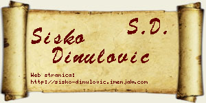 Sisko Dinulović vizit kartica